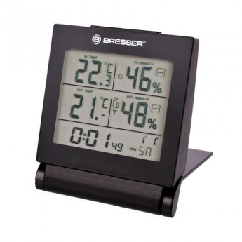 Метеостанция BRESSER MyTime Travel AlarmClock,термодатчик,гигрометр,будильник,календарь,73254