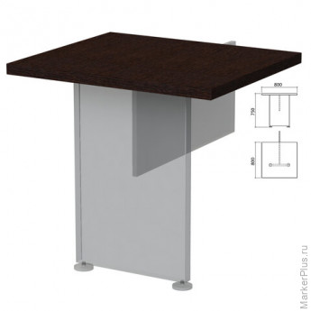 Столешница модуля стола приставного "Приоритет" (ш800*г800*в750 мм), венге, К-919, ш/к 34246, К-919 венге