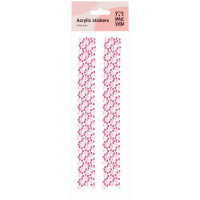Наклейки акриловые MESHU 'Pink line', 25*7,8см, 5 шт/в уп