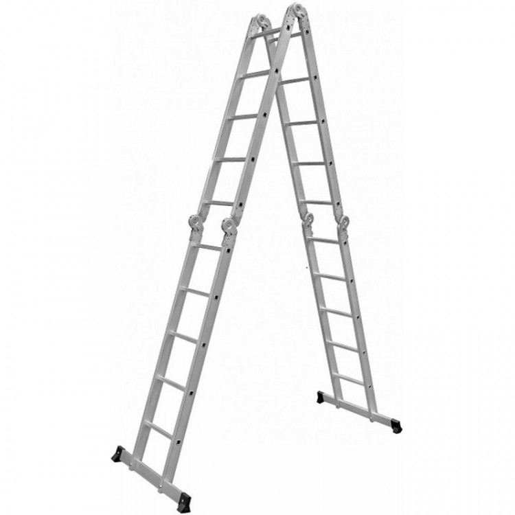 Купить лестница шарнирная алюминиевая 4х5 ступеней alutek по цене 14 .
