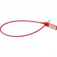 Пломба пластиковая номерная, одноразовая, 530мм, красная, 50шт/уп, комплект 50 шт