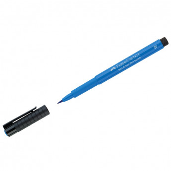 Ручка капиллярная Faber-Castell 'Pitt Artist Pen Brush' цвет 110 темно-синяя, кистевая, 10 шт/в уп