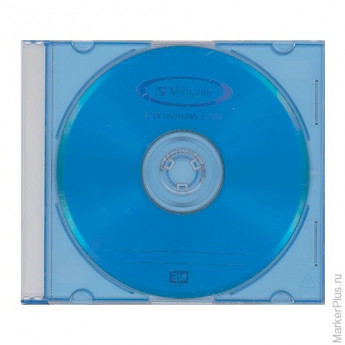 Диск DVD+RW (плюс) VERBATIM, 4,7 Gb, 4x, Color Slim Case