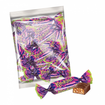 Конфеты шоколадные ЯШКИНО "Крокант", грильяж с миндалём и арахисом, пакет, 1 кг, НК927