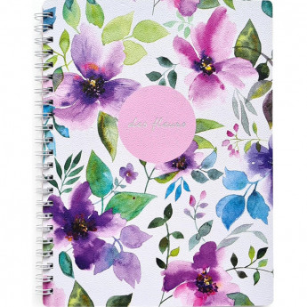 Тетрадь общая А580л.клетка,спираль Be Smart,Fleurs N1194