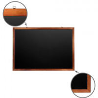 Доска для мела магнитная BRAUBERG, 100х150 см, черная, деревянная окрашенная рамка, 236895