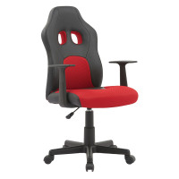 Кресло игровое Helmi HL-S12, экокожа/ткань, черная/красная