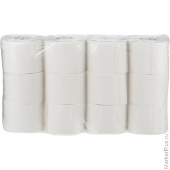 Бумага туалетная 2сл 55м белая втор 12рул/уп_СПБ, комплект 12 шт