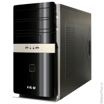 Системный блок IRU Office 310 MT INTEL Pentium G3250, 3,2 ГГц, 4 Гб, 500 Гб, DVD-RW, Windows 7 Pro, черный, 327083