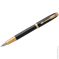 Ручка перьевая Parker "IM Premium Black/Gold GT" синяя, 0,8мм, подар. уп.