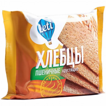Хлебцы Leti Гороховец, запеченные пшеничные хрустящие, 60г
