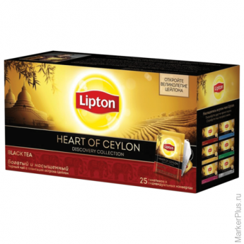 Чай LIPTON (Липтон) Discovery "Heart of Ceylon", черный, 25 пакетиков по 2 г, 21187773