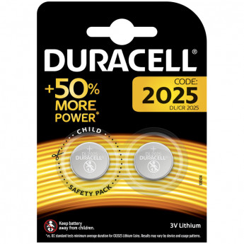 Батарейка Duracell CR2025 литиевая, 2BL 2 шт/в уп