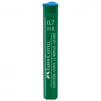 Грифели для механических карандашей Faber-Castell 'Polymer', 12шт., 0,7мм, HB, 12 шт/в уп