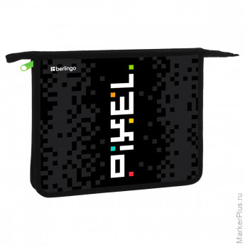 Папка для тетрадей 1 отделение, А5 Berlingo "Pixel style", 240*205*40мм, пластик, на молнии