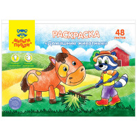 Раскраска А5, Мульти-Пульти 'Домашние животные', 48л., в папке