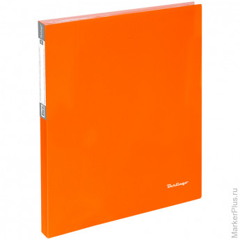 Папка с 40 вкладышами Berlingo 'Neon', 21мм, 700мкм, неоновая оранжевая