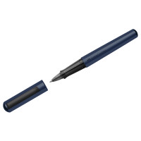 Ручка-роллер Faber-Castell "Hexo", черная, 0,7мм, шестигран., синий корпус, инд. карт. упак.