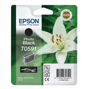 Картридж струйный EPSON (C13T05914010) Stylus Photo R2400, черный глянцевый, оригинальный