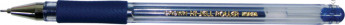 Ручка гелевая синяя, 0,7мм, игольчатый стержень, грип