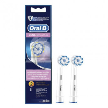 Насадки для электрической зубной щетки ORAL-B (Орал-би) Sensi Ultrathin EB60, КОМПЛЕКТ 2шт, 53016193