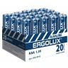 Батарейки Ergolux AAA/LR 03 Alkaline BP-20 (LR 03 BP20, 1.5В)(20 шт в уп.)