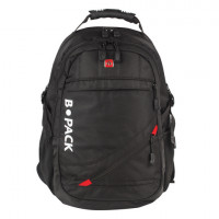 Рюкзак B-PACK 'S-01' (БИ-ПАК) универсальный, с отделением для ноутбука, влагостойкий, черный, 47х32х20 см, 226947