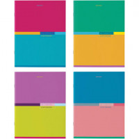 Тетрадь А4, 60 л., BRAUBERG, скоба, клетка, обложка картон, 'Color', 404043
