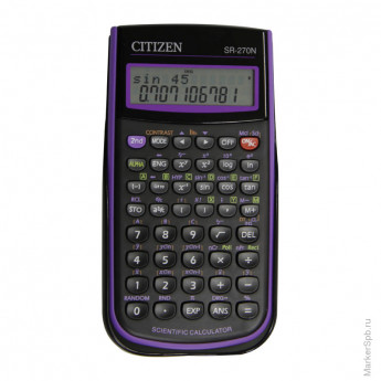 Калькулятор научный Citizen SR-270NPU 10+2 разр., 236 функц., пит. от батарейки, 78*153*12мм,фиолет.