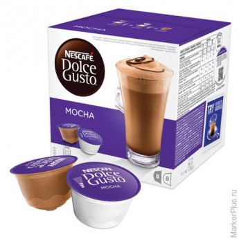 Капсулы для кофемашин NESCAFE Dolce Gusto "Mocha (Мокко)", натуральный кофе 8 шт. х 12 г, молочные к