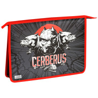 Папка для тетрадей 2 отделения А4 ArtSpace 'Cerberus', пластик, на молнии