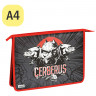 Папка для тетрадей 2 отделения А4 ArtSpace "Cerberus", пластик, на молнии Папка для тетрадей 2 отделения А4 ArtSpace "Cerberus", пластик, на молнии