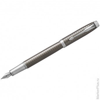Ручка перьевая Parker "IM Premium Dark Espresso Ciselled CT" синяя, 0,8мм, подар. уп.