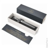 Ручка-роллер PARKER "Urban Premium Silvered Powder CT", корпус серый, латунь с PVD-напылением, хром, 1931586, черная