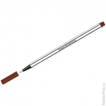Ручка капиллярная Luxor "Fine Writer 045" коричневая, 0,8мм 10 шт/в уп
