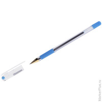 Ручка шариковая MunHwa "MC Gold" голубая, 0,5мм, грип, штрих-код 12 шт/в уп
