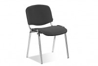 Стул Furniture "Изо", каркас металл хром, обивка ткань серая