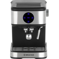 Кофеварка Brayer BR1105, 850 Вт, 1,5 л, 20 бар, капучин, латте, сенсор упр