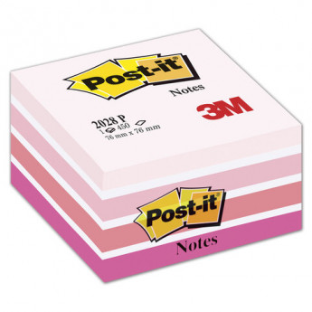 Блок самоклеящ. (стикер) POST-IT ORIGINAL "Розовая Пастель" 76х76 мм, 450 л., ассорти, 2028-P