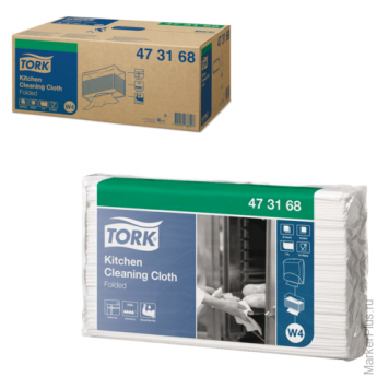 Протирочный нетканый материал 85 шт., TORK (Система W4) Premium, комплект 5 шт., белый, 35,5х42,8 см