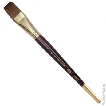 Кисть художественная KOH-I-NOOR колонок, плоская, №16, короткая ручка, блистер, 9936016010BL