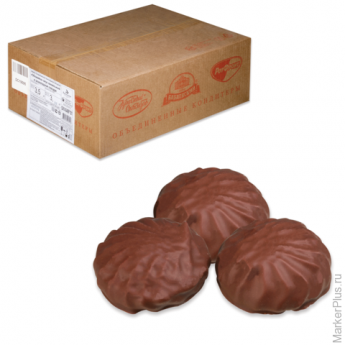 Зефир "Обожайка" ванильный в шоколадной глазури, весовой, 3,5 кг, гофорокороб, ОК14340