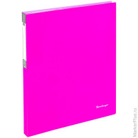 Папка с 40 вкладышами Berlingo "Neon", 21мм, 700мкм, неоновая розовая