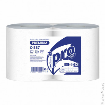 Бумага протирочная 350 м с перфорацией, PROtissue (W1) 2-слойная, 1000 листов 24х35 см, КОМПЛЕКТ 2 шт., С387 Бумага протирочная 350 м с перфорацией, PROtissue (W1) 2-слойная, 1000 листов 24х35 см, КОМПЛЕКТ 2 шт., С387