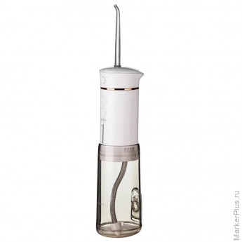 Ирригатор для полости рта REVYLINE RL 420, портативный, емкость резервуара 0,18 л, 2 насадки, белый