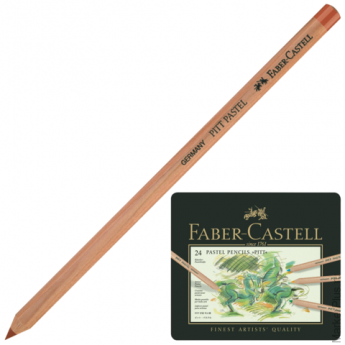 Карандаши цветные пастельные FABER-CASTELL "Pitt", 24 цвета, светоустойчивые, толщина грифеля 4,3 мм