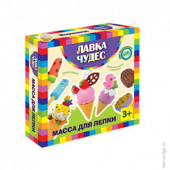 Набор для лепки Фабрика фантазий "Мороженое" 02 цвета*35г+2 цвета*15г, картон, европодвес