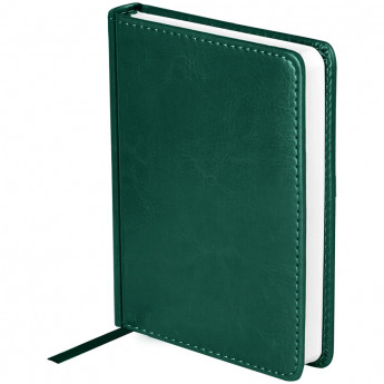 Ежедневник недатированный, A6, 136л., кожзам, OfficeSpace 'Nebraska', зеленый