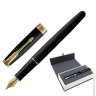 Ручка перьевая PARKER "Sonnet GT", корпус черный лак, латунь, позолоченные детали, 1931516, черная