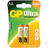 Батарейка LR06 GP Ultra Alkaline 15AU BC2, 2 шт/в уп